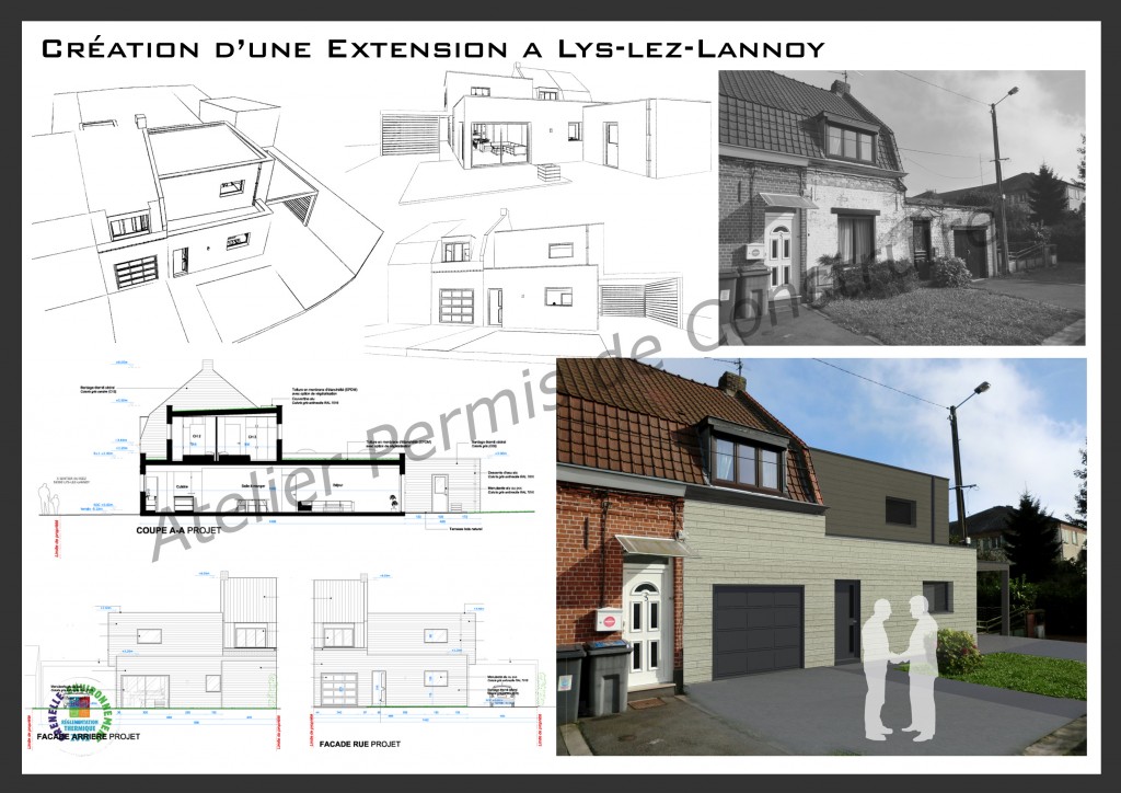 13.24. Atelier permis de construire - Extension de maison à Lys-lez-Lannoy